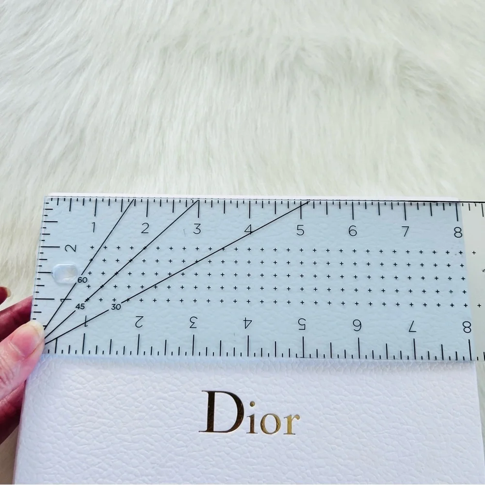 Dior Iconic White Pebbled Texture Gift Box with Gold Dancing Dior Logo Ribbon
